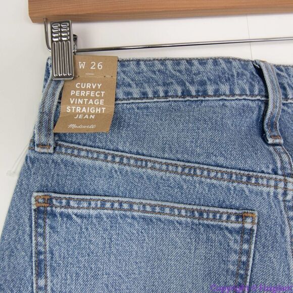 NEW Madewell The Curvy Perfect Vintage Straight Jean‎ in Seyland Wash, 26 - Picture 14 of 16